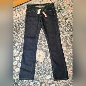 NWT! Banana Republic Dark Indigo Straight Leg Jeans. Size 2P